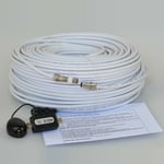 15M White Cable For Sky+ HD TV Link Magic Eye Kit, Everything You Need