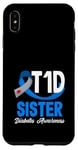 Coque pour iPhone XS Max Sensibilisation au diabète de type 1 T1D Sister