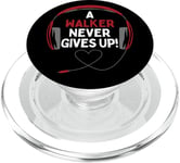 Casque personnalisé avec citation de jeu « A Walker Never Gives Up » PopSockets PopGrip pour MagSafe