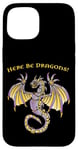 Coque pour iPhone 15 Here Be Dragons Steampunk Cyborg Machine mécanique fantastique