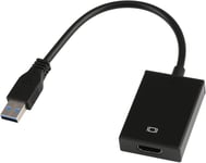 Adaptateur Usb Vers Hdmi, Convertisseur Usb 3.0/2.0 Vers Hdmi 1080P Full Hd (Mâle À Femelle) Avec Audio Pour Pc, Ordinateur Portable, Tv Hdtv, Compatible Avec Windows Xp 7/8 / 8.1/[VID062492]