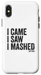 Coque pour iPhone X/XS I Came I Saw I Mashed Buttons Jeux vidéo Gamer Noob