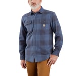 Carhartt rutete Flanellskjorte, Herre, Navy, XXL