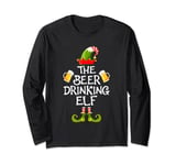 Christmas Beer Drinking Elf Xmas Family Group Matching Long Sleeve T-Shirt