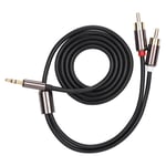 1m High Quality 3.5mm Male to 2 RCA Male Audio Adapter Cable Y Splitter Aux Cord