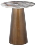 Chicago White Ceramic Round Pedestal Lamp Table