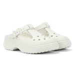 Crocs Classic Mary Jane WoMens Cream Clogs - White material_Synthetic - Size UK 7