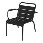 Fermob - Luxembourg Lounge Armchair Liquorice 42 - Fåtöljer utomhus - Frédéric Sofia - Metall