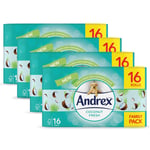 Andrex Toilet Rolls Coconut Fresh x64, 2 Ply Toilet Tissue Paper