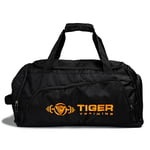 Tiger Training Gym Sport Bag Caspian 3.0 with Shoe Compartment Large Waterproof Pocket Travel Holdall Weekend Bags Duffel Bag with Shoulder Strap for Men and Women 40L Black