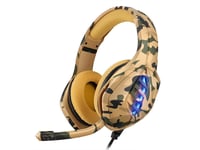 PS4 Gaming Headset With Boom Mic Camouflage 3.5mm Wired Adjustable Headphones