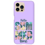 Coque violet Iphone 14 PRO hello summer time