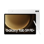 Samsung Galaxy Tab S9 FE+ Tablet with S Pen, 256GB, Long-lasting Battery, Silver, 3 Year Manufacturer Extended Warranty (UK Version)