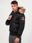 Zavetti Canada Alymer Bomber - Black, Black, Size Xl, Men