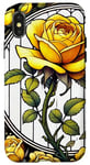 Coque pour iPhone X/XS Rose jaune Illustration Roses jardinage art rosiers jardiniers