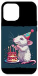 iPhone 13 Pro Max Funny white Rat Birthday with Joy Celebration Costume Case