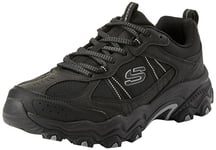 Skechers Homme Stamina at Trekking Low Cut, Bordure en Maille synthétique Noire, 43 EU