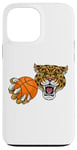 Coque pour iPhone 13 Pro Max Ballon de basket Jaguar Leopard Cheetah Panther