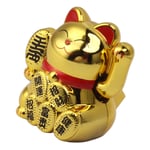 (Gold) Lucky Cat Solar Powered Odorless Eco-friendly Lucky Cat Cute 2