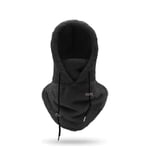 Sherpa Hood Ski Mask Vinter Balaclava Kallt väder Vindtät Justerbar Varm Huva Cover Hatt Cap Halsduk qd best Black