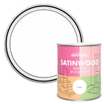 Rust-Oleum White Satinwood Interior Wood Paint - Cotton (White) 750ml