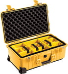 PELI 1510 valise robuste avec poignée télescopique et roulettes résistantes, étanche IP67, capacité de27L, fabriquée en Allemagne, sans mousse, jaune