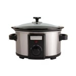 3.5L Slow Cooker Black Removable Ceramic Bowl 180W