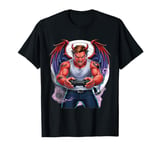 Battle Scarred Devil Angel Unleashed Power Tee. T-Shirt