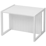 roba Banc Enfant 2en1 en Bois Réglable à 2 Hauteurs d'Assise - Convertible en Table ou Bureau d'Enfant 57 x 44 cm - Capacité max. 60 kg - Style Campagne - Blanc