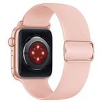 Tasikar Compatible avec Bracelet Apple Watch 49mm 45mm 44mm 42mm, Bracelet de Silicone Souple, Bande Sport Élastique Réglable Compatible avec Apple Watch Ultra Série 9 8 7 6 5 4 3 2 SE (Pink)