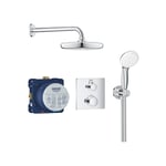 Set de douche encastré GROHE Tempesta 210 GROTHERM Chromé - 34729000