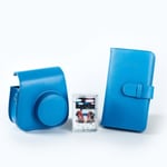 Fujifilm Instax Mini 9 Accessory Kit Camera Case Album Glitter Frame Cobalt Blue