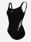 Maillot De Bain 1 Pièce Arena Women S Bodylift Chiara Swimsuit Strap Back Panel Noir