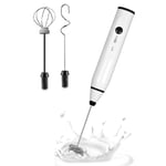 With USB Electrical Maker Whisk Mixer for Milk Frother Cappuccino White U4J7