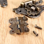 4pc Unique Mini Butterfly Hinges & 2pcs Cabinet Cupboard Jewelry Box Latch Hasp