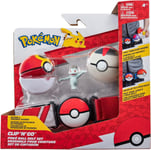 Pokemon PKW2717 Clip N GO Belt Set-Includes 2-Inch Machop Battle Figure with R