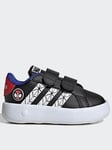 adidas Sportswear Infant Unisex adidas x Marvel's Spider-Man Grand Court Shoes Kids - Black, Black, Size 6 Younger