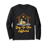 Joy To The World Christmas Nativity Christian Birth Of Jesus Long Sleeve T-Shirt