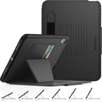 Coque Pour Ipad 6eme/5eme Generation/Air 2/Pro 9.7,Housse Étui Pour Ipad 9,7 Pouces Avec [Support Multi-Angles] Porte-Crayon & Emplacement Pour Carte,Veille/Réveil Automatique (Noir).[I412]