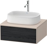 Duravit Zencha Servantskap, 1 Skuff 650x550 mm, Sort Eik/Taupe - ZE4810016830E00