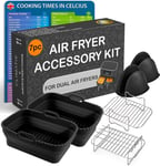 Climatik Premium Air Fryer Accessories Set for Dual Air Fryers | Ninja, Tower, 