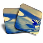 2 x Coasters - Retro Record Player Vinyl Home Gift #14191