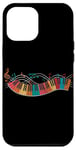 Coque pour iPhone 12 Pro Max Piano Clavier Notes de Musique Art Coloré Pianiste Musicien