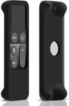 Étui De Protection En Silicone Pour Télécommande Apple Tv 4K / 4 Gen Siri Remote Case Housse Coque De Protection Pour Apple Tv 4Ème Et 5Ème Génération Télécommande (Noir)