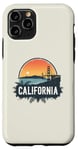 Coque pour iPhone 11 Pro Souvenir rétro avec horizon californien