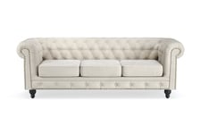 CHESTERFIELD LUX 3-sits Soffa Beige - 3-sits soffor