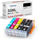 33XL Cartouche d'encre Compatible pour Epson 33XL 33 Multipack avec Epson Expression Premium XP-530 XP-540 XP-630 XP-635 XP-640 XP-645 XP-830 XP-900 XP-7100 Series(Q843)