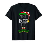 Boss Elf Family Matching Christmas Group Funny Pajama T-Shirt