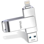 iDiskk Apple MFi Certified 256GB iPhone USB Photo Stick-Memory Stick for iPad external iPhone photostick iPhone Storage for iPad PCs Mac iPhone Thumb Drive