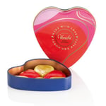 Venchi - Heart Shaped Tin with 6 Chocolates Valentines, Milk and 75% Extra Dark Flavor, Gluten Free, Valentine's Day Collection, 48 g, Gift Idea